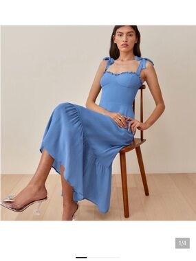 NWT Reformation Nikita Dress - Azure